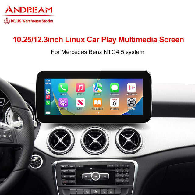 Andream Wireless Carplay Android Auto Auto Multimedia Linux Touchscreen Multimedia For Mercedes Benz A B Cla Gla W176 W246 2013-2015 Ntg4.5/4.7 Stereo