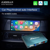 Andream Wireless CarPlay Android Auto MMI Prime For BMW CIC NBT EVO System Series 1 2 3 4 5 6 7 X1 X3 X4 X5 X6 X7 Mini I3 I8 GPS Navigation Kit.