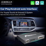 Andream Wireless CarPlay For TOYOTA Touch2 2014-2019 Highlander Tundra CHR RAV4 Tacoma Land Curiser Prado Auris Avalon Android Auto.