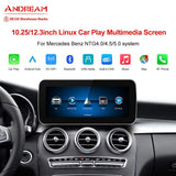 Andream Wireless Carplay Android Auto Linux Touchscreen For Mercedes Benz B C E-Class GLE GLC GLK NTG4.0/NTG4.5/NTG5.0 Google Multimedia Stereo Radio