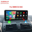 Andream 10.25" Wireless CarPlay Android Auto For BMW X3 E83 2003-2010 Without Original Car System Multimedia Head Rear Camera Touch Screen.