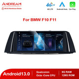 Andream 10.25" Android 13.0 8G+128G Qualcomm 8 core IPS Car Smart Navigation Core Radio For BMW Series 5 F10 F11 F18 Original CIC NBT System.