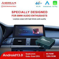 Andream Android Touchscreen Display Upgrade With Android Auto Navigation and Fiber Decoder Box.