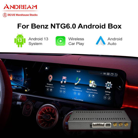 Andream Android 13.0 Multimedia Navigation Box 8GB+128GB Wireless CarPlay Android Auto For Mercedes Benz NTG A B C GLA GLB GLC Class NTG 5.5/6.0.