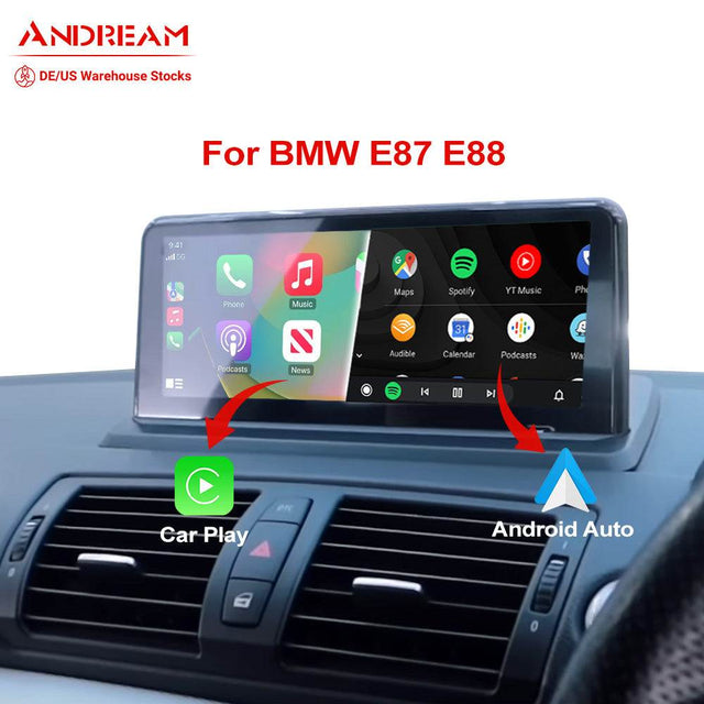 Andream 10.25" Wireless CarPlay Android Auto Car Multimedia Head Unit  For BMW Series1 E87 E88 E81 E82 2005-2014 IPS Carplay Touch Screen.