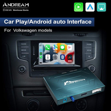 Andream Wireless Carplay Android Auto Interface Box Module For Volkswagen VW Golf Passat Lingdu Tiguan Teramont 2014-2018 Navigation MMI MIB System.