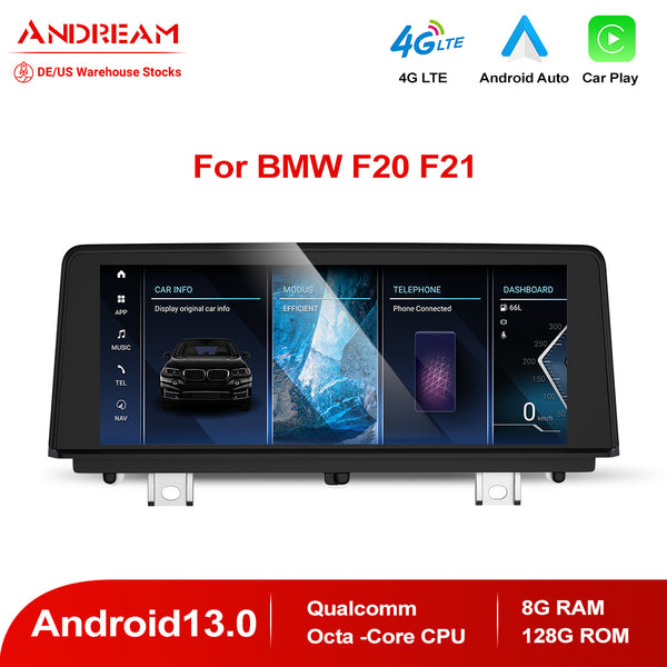 Andream 8.8" Android 13.0 8G+128G Qualcomm Octa-Core Built-in 4G-LTE GPS Navigation MultiMedia For BMW Series 1 2 F20 F21 2011-2017 Screen Upgrade