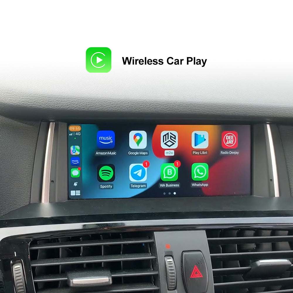 Andream 8.8" Wireless Apple CarPlay Android Auto Multimedia For BMW X3 F25 X4 F26 CIC NBT Touch Screen Wifi Bluetooth GPS Idrive Steering Wheel.