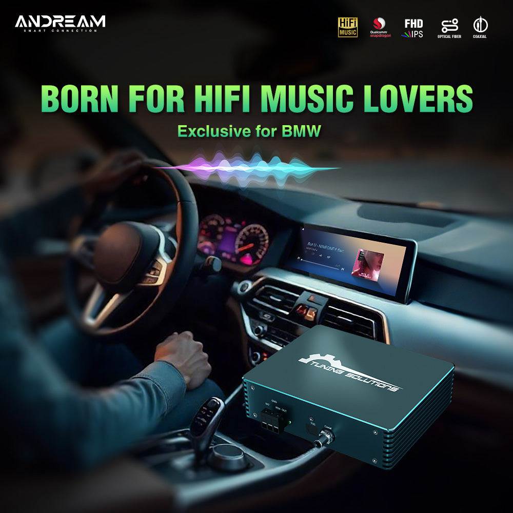 Andream Android Auto Touchscreen Hi-Fi DSP Audio Upgrade Optical Decoder Optical Sound For BMW EVO 1 2 3 4 5 Series X1 X2 X3 Navigation Carplay