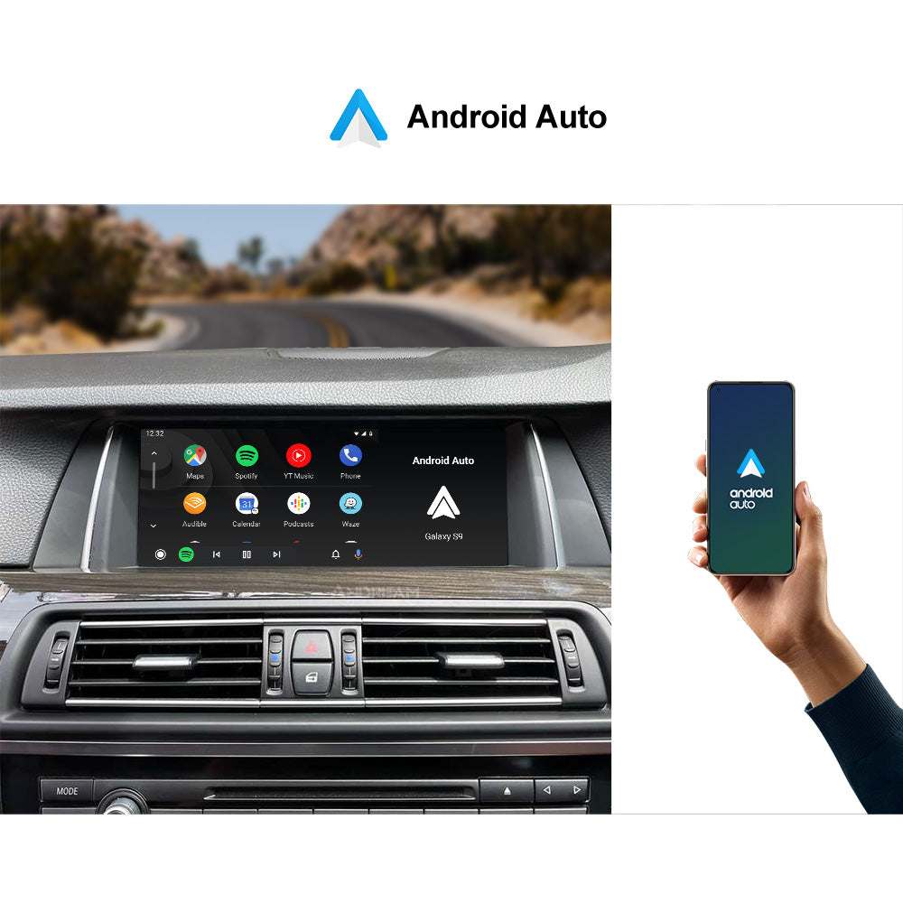 Andream 10.25"  Wireless CarPlay Android Auto Car Multimedia For BMW Series 5 F10 F11 F18 CIC NBT Head Unit Video Touch Display Screen.