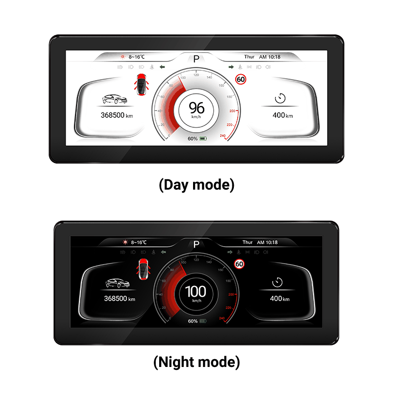 Andream 8.8" Center Console Digital LCD Dashboard Instrument Android Wireless Carplay Android Auto OTA  Navigatio Upgrades For Tesla Model 3 Model Y.