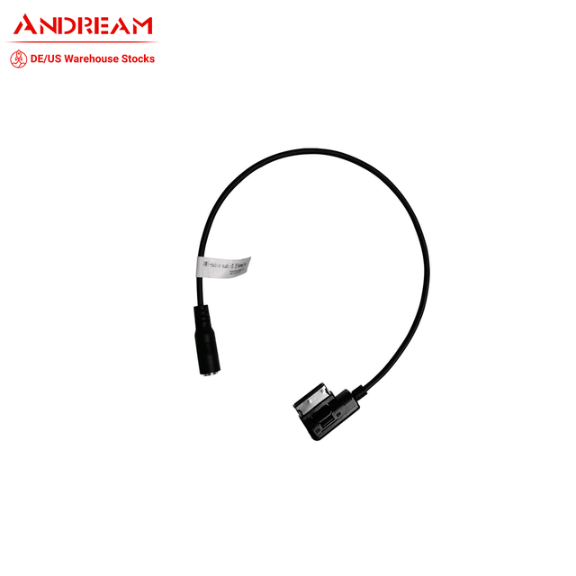 Andream Music Interface AMI MMI to 3.5mm Audio AUX Adapter Cable For AUDI A1 A4 A5 A6 A7 A8 Q3 Q5 Q7 for MP3 player to AMI/MMI.