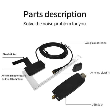 Andream Car DAB+ Tuner/Box for Android Car DVD USB Digital Audio Broadcasting Receiver with Antenna Works for Europe android.