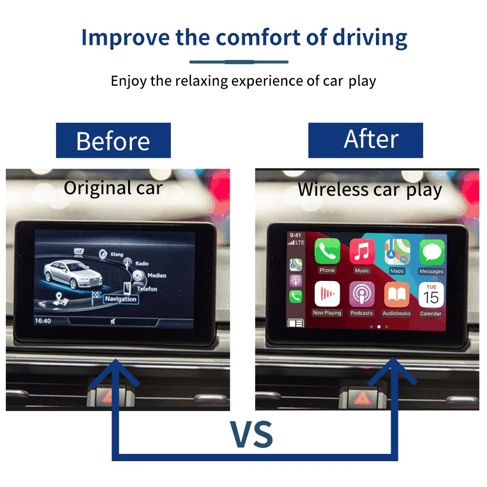 Andream Wireless Apple CarPlay MirrorLink For Audi Q3 Q5 Q7 A1 A3 A4 A5 A6 A7 A8 S5 S7 with 3G/3G+/MIB MMI/Symphony/Concert Prime Multimedia Box.