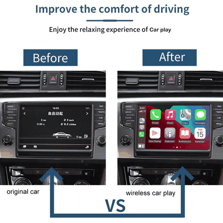 Andream Wireless Carplay Android Auto Interface Box Module For Volkswagen VW Golf Passat Lingdu Tiguan Teramont 2014-2018 Navigation MMI MIB System.